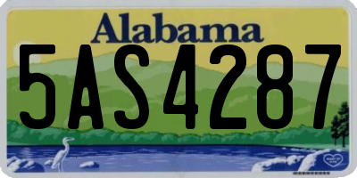 AL license plate 5AS4287