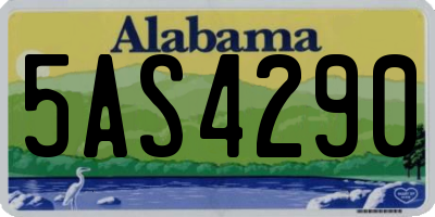 AL license plate 5AS4290