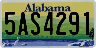 AL license plate 5AS4291