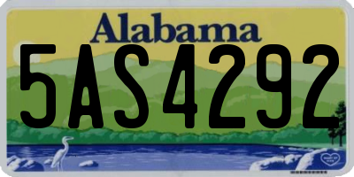AL license plate 5AS4292
