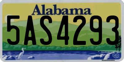 AL license plate 5AS4293
