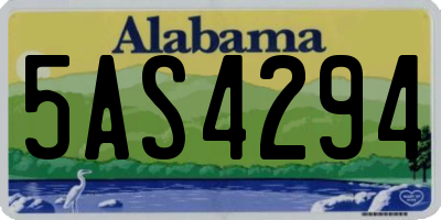 AL license plate 5AS4294