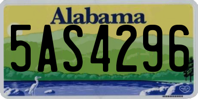 AL license plate 5AS4296