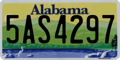 AL license plate 5AS4297