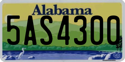 AL license plate 5AS4300