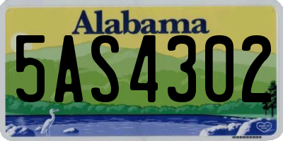 AL license plate 5AS4302