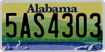 AL license plate 5AS4303