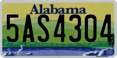 AL license plate 5AS4304