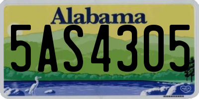 AL license plate 5AS4305