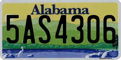 AL license plate 5AS4306