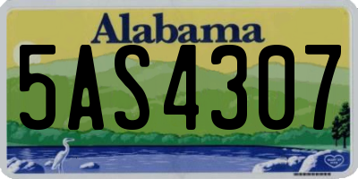 AL license plate 5AS4307