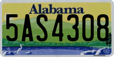 AL license plate 5AS4308