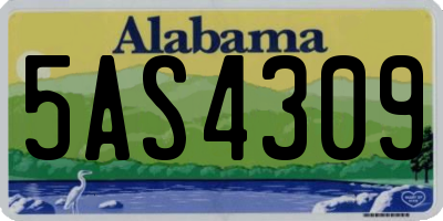 AL license plate 5AS4309