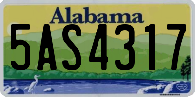 AL license plate 5AS4317