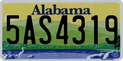 AL license plate 5AS4319