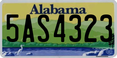 AL license plate 5AS4323