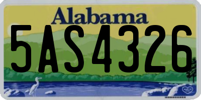 AL license plate 5AS4326