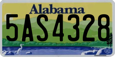 AL license plate 5AS4328
