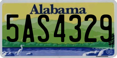 AL license plate 5AS4329