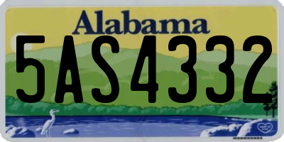 AL license plate 5AS4332