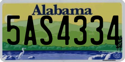 AL license plate 5AS4334