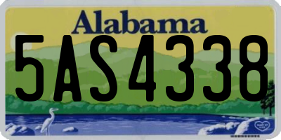 AL license plate 5AS4338