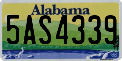 AL license plate 5AS4339