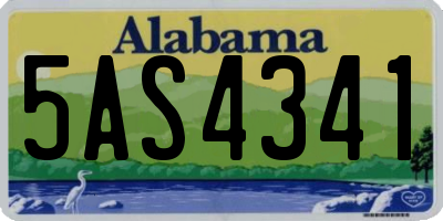 AL license plate 5AS4341