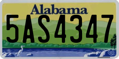 AL license plate 5AS4347