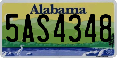 AL license plate 5AS4348