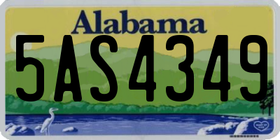 AL license plate 5AS4349