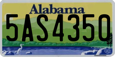 AL license plate 5AS4350