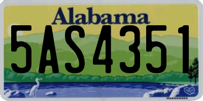 AL license plate 5AS4351