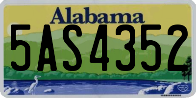 AL license plate 5AS4352