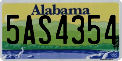 AL license plate 5AS4354
