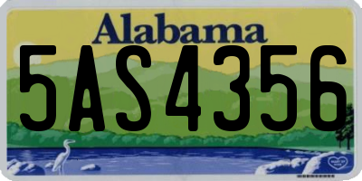 AL license plate 5AS4356