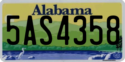 AL license plate 5AS4358