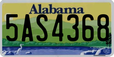 AL license plate 5AS4368