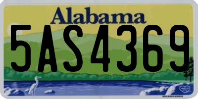 AL license plate 5AS4369