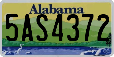 AL license plate 5AS4372
