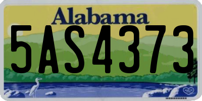 AL license plate 5AS4373