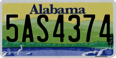 AL license plate 5AS4374