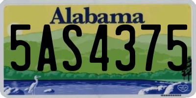 AL license plate 5AS4375