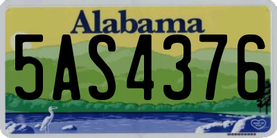 AL license plate 5AS4376