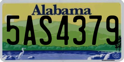 AL license plate 5AS4379