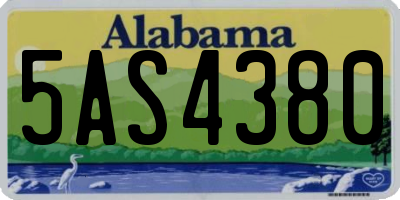AL license plate 5AS4380