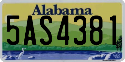 AL license plate 5AS4381