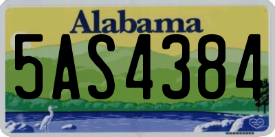 AL license plate 5AS4384