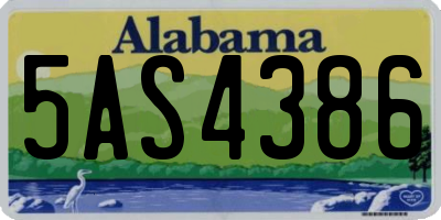 AL license plate 5AS4386