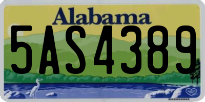 AL license plate 5AS4389